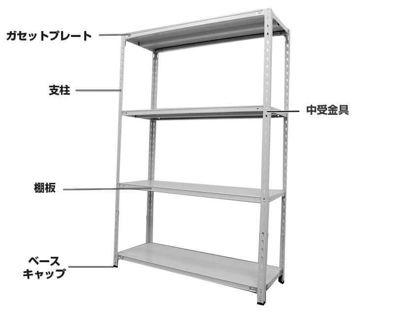 軽量150kg／段スチールラック用パーツ