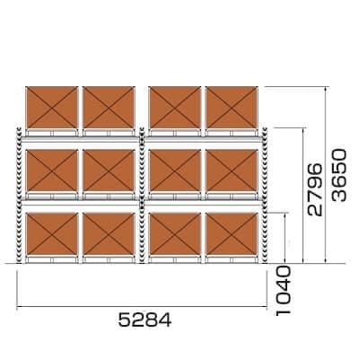 パレットラック積載イラスト