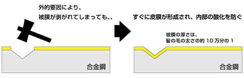 ステンレスが錆びにくい理由