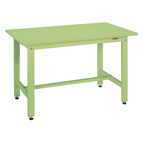 軽量作業台 グリーン KK-49SN スチール天板【返品不可】