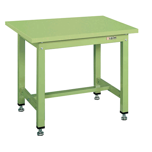 中量作業台 グリーン KT-383S スチール天板【返品不可】